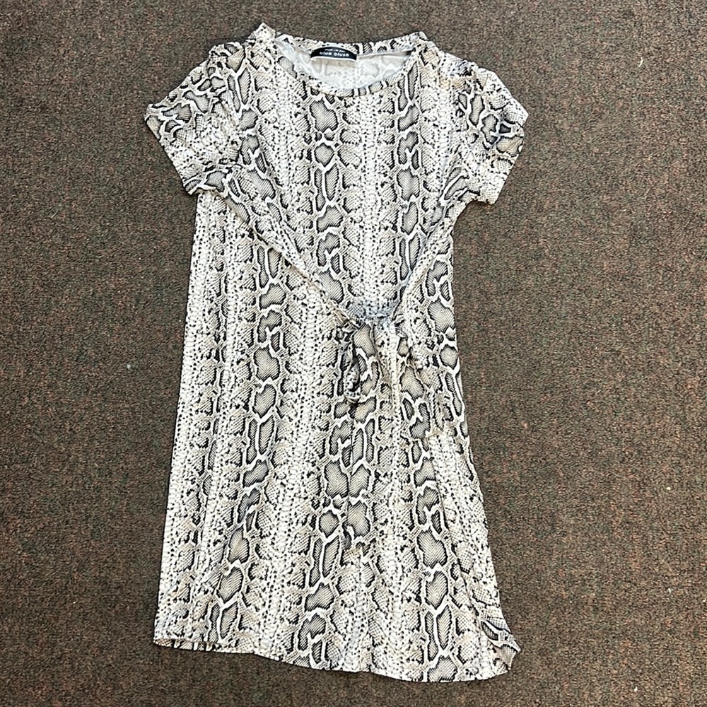 Blue Blush Snake Skin Dress